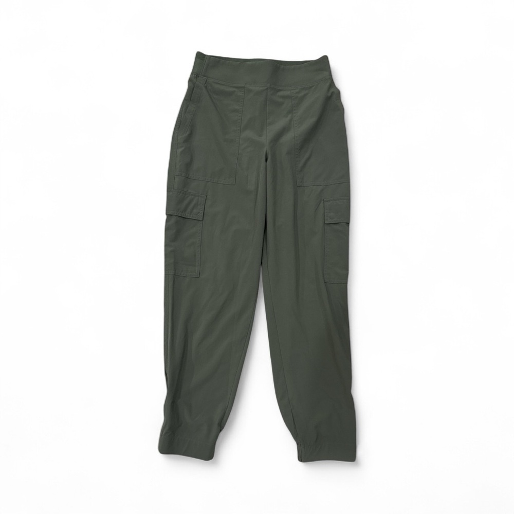Athleta Brown / Sage Green cargo joggers.   Lightweight stretchy